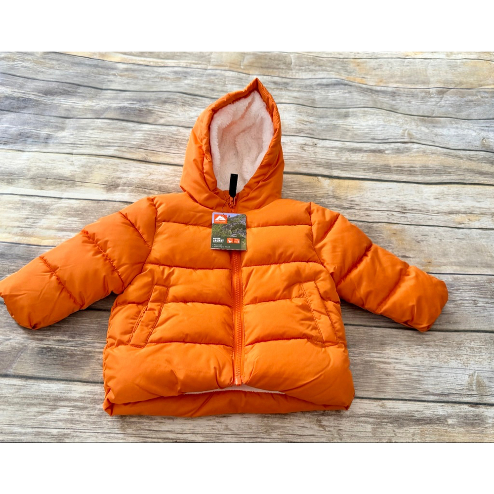 NWT Orange Puffer Jacket-Size 3T
